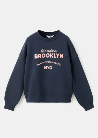 Sweat-shirt en coton imprimé