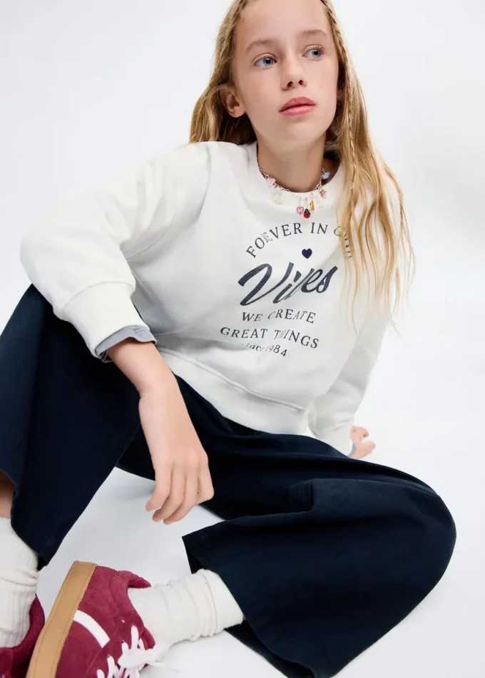 Sweat-shirt en coton imprimé Sweat-shirt en coton imprimé