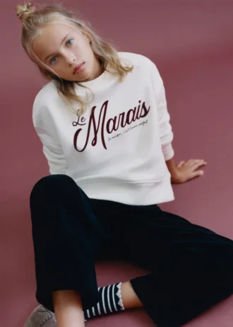 Sweat-shirt en coton imprimé
