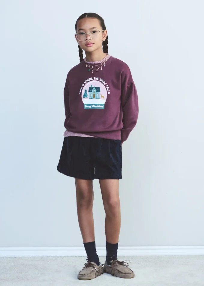 Sweat-shirt en coton imprimé Sweat-shirt en coton imprimé