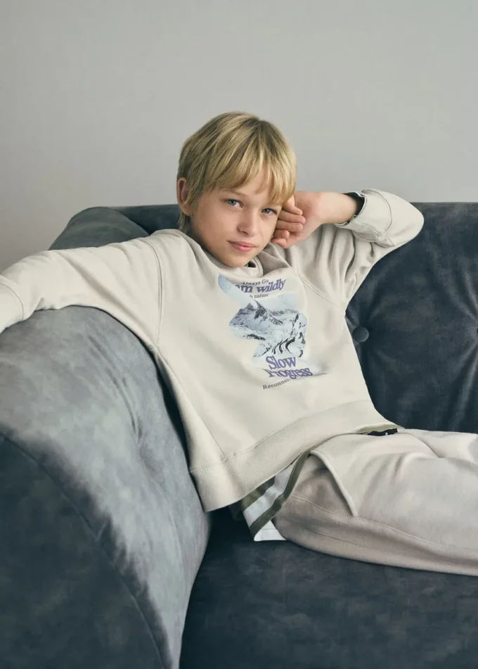 Sweat-shirt en coton imprimé Sweat-shirt en coton imprimé
