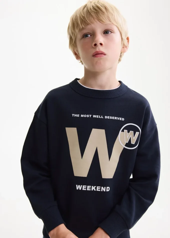 Sweat-shirt en coton imprimé