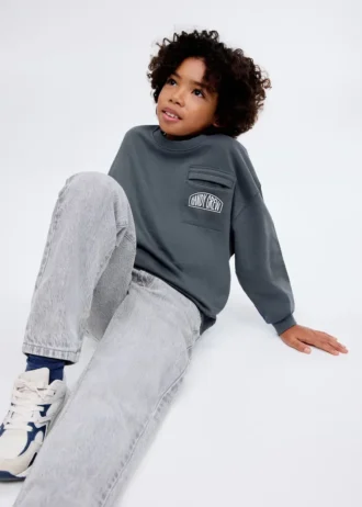 Sweat-shirt en coton imprimé