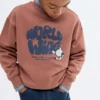 Sweat-shirt en coton imprimé