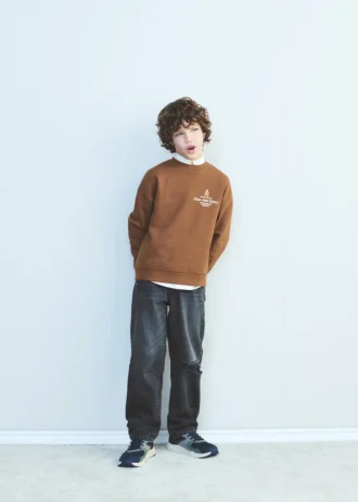 Sweat-shirt en coton imprimé