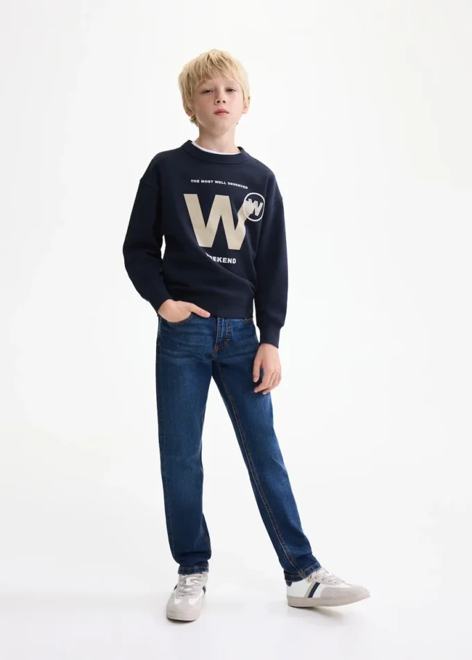 Sweat-shirt en coton imprimé