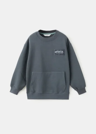 Sweat-shirt en coton imprimé