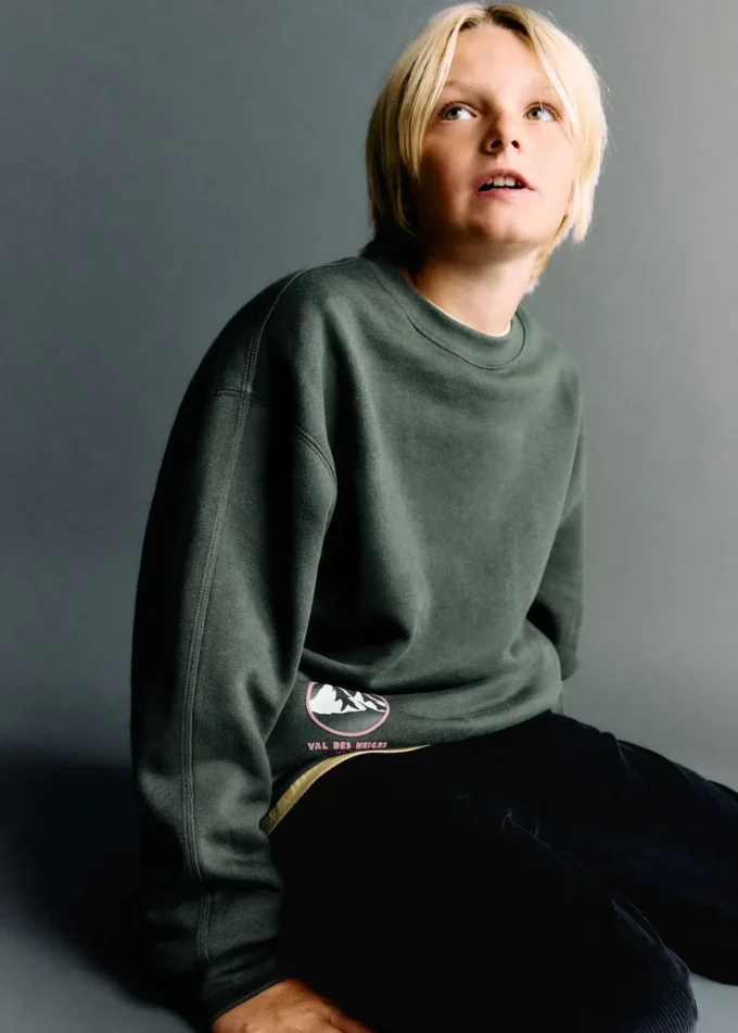 Sweat-shirt en coton imprimé Sweat-shirt en coton imprimé
