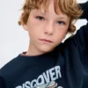 Sweat-shirt en coton imprimé