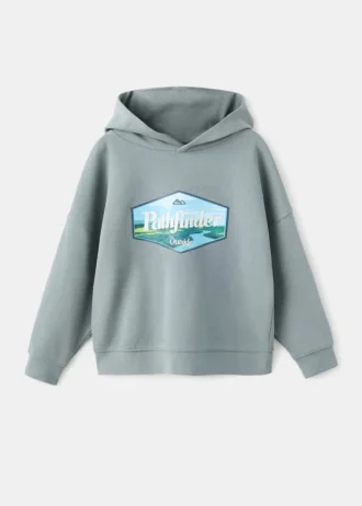 Sweat-shirt en coton imprimé