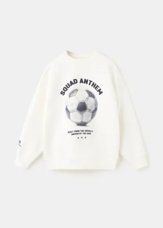 Sweat-shirt en coton imprimé