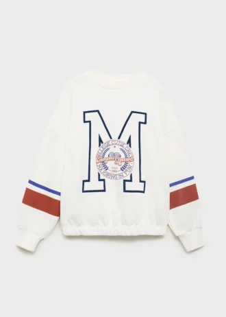 Sweat-shirt en coton imprimé