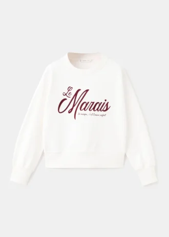 Sweat-shirt en coton imprimé