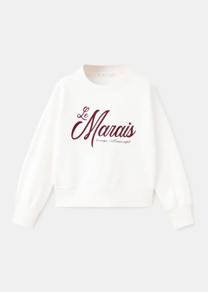 Sweat-shirt en coton imprimé Sweat-shirt en coton imprimé