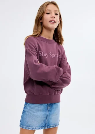 Sweat-shirt en coton imprimé