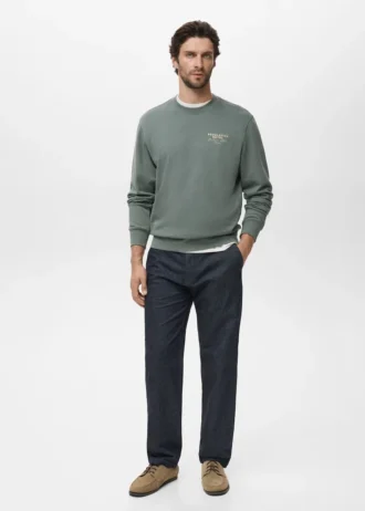 Sweat-shirt en coton imprimé