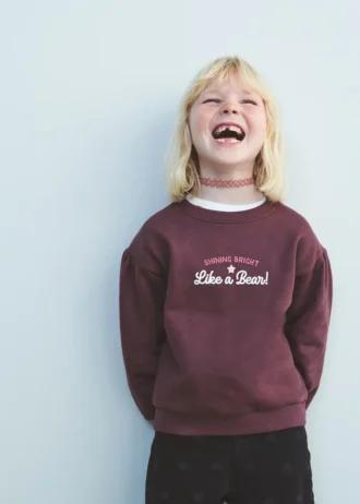 Sweat-shirt en coton imprimé