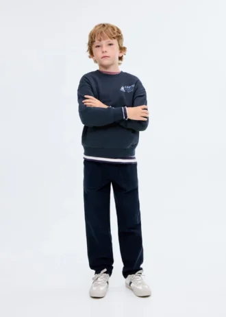 Sweat-shirt en coton imprimé