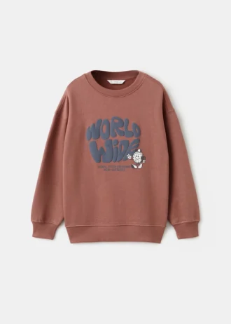 Sweat-shirt en coton imprimé