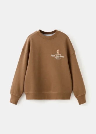 Sweat-shirt en coton imprimé