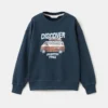 Sweat-shirt en coton imprimé