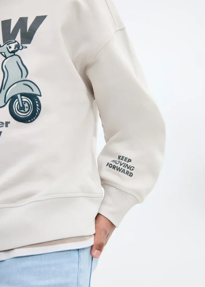 Sweat-shirt en coton imprimé Sweat-shirt en coton imprimé
