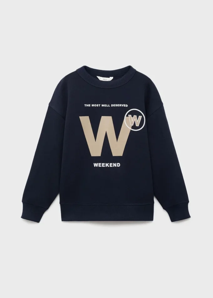 Sweat-shirt en coton imprimé