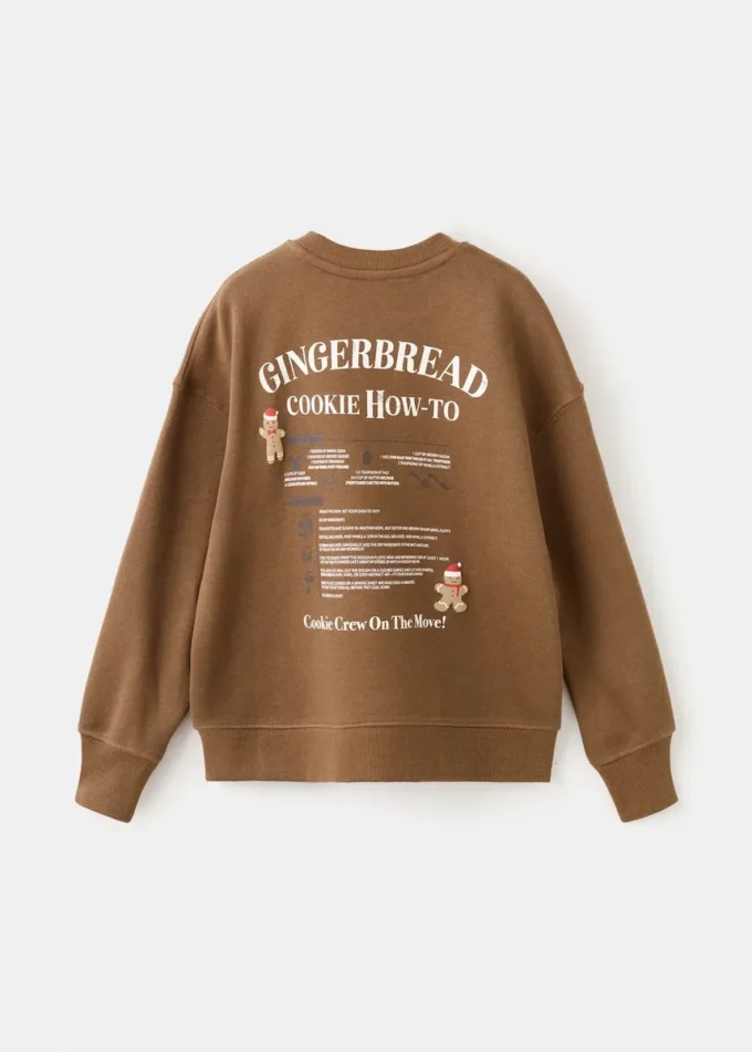 Sweat-shirt en coton imprimé