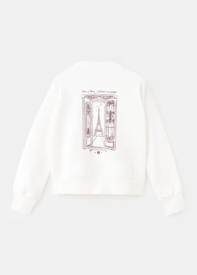 Sweat-shirt en coton imprimé Sweat-shirt en coton imprimé