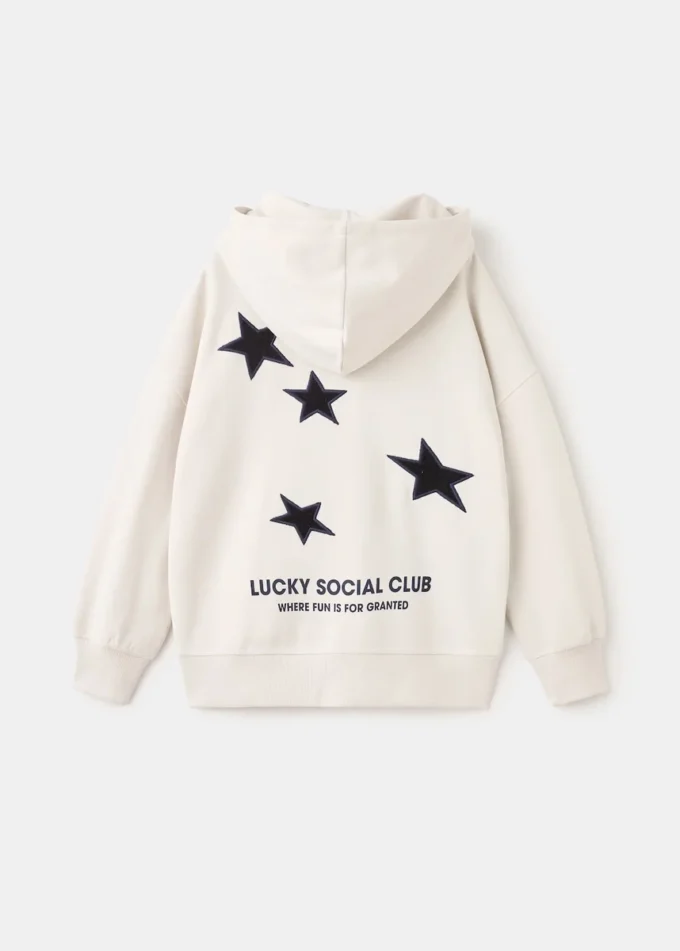 Sweat-shirt en coton imprimé