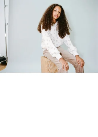 Sweat-shirt en coton imprimé léopard