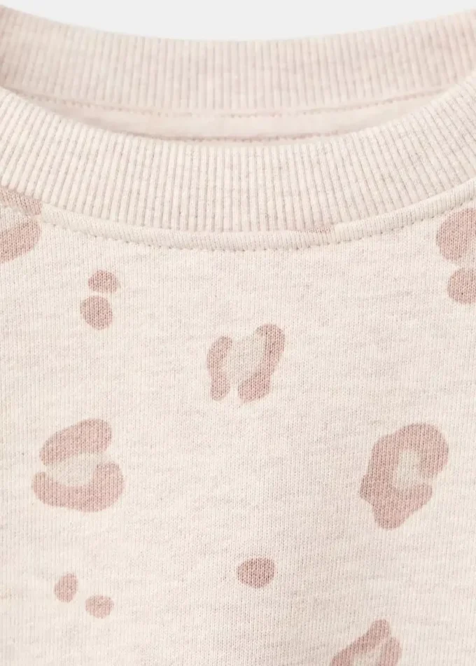Sweat-shirt en coton imprimé léopard Sweat-shirt en coton imprimé léopard