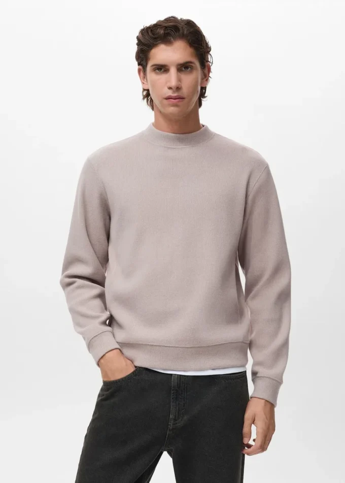 Sweat-shirt en maille coupe classique