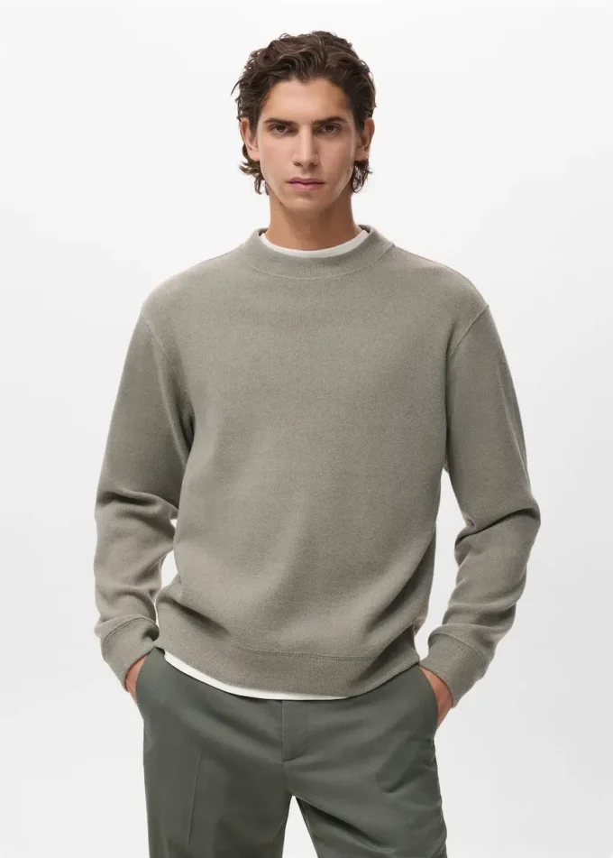 Sweat-shirt en maille coupe classique