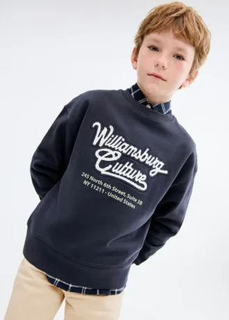 Sweat-shirt imprimé brodé