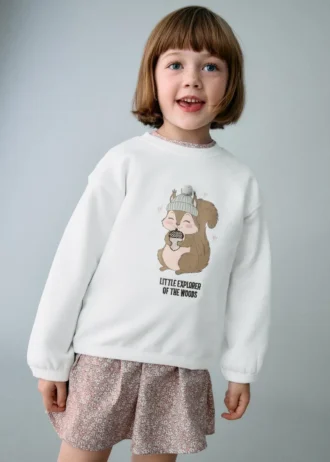 Sweat-shirt imprimé brodé