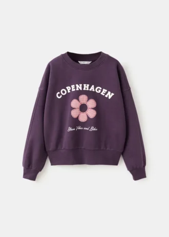 Sweat-shirt imprimé brodé
