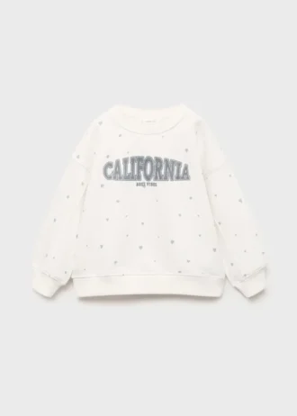 Sweat-shirt imprimé cœurs