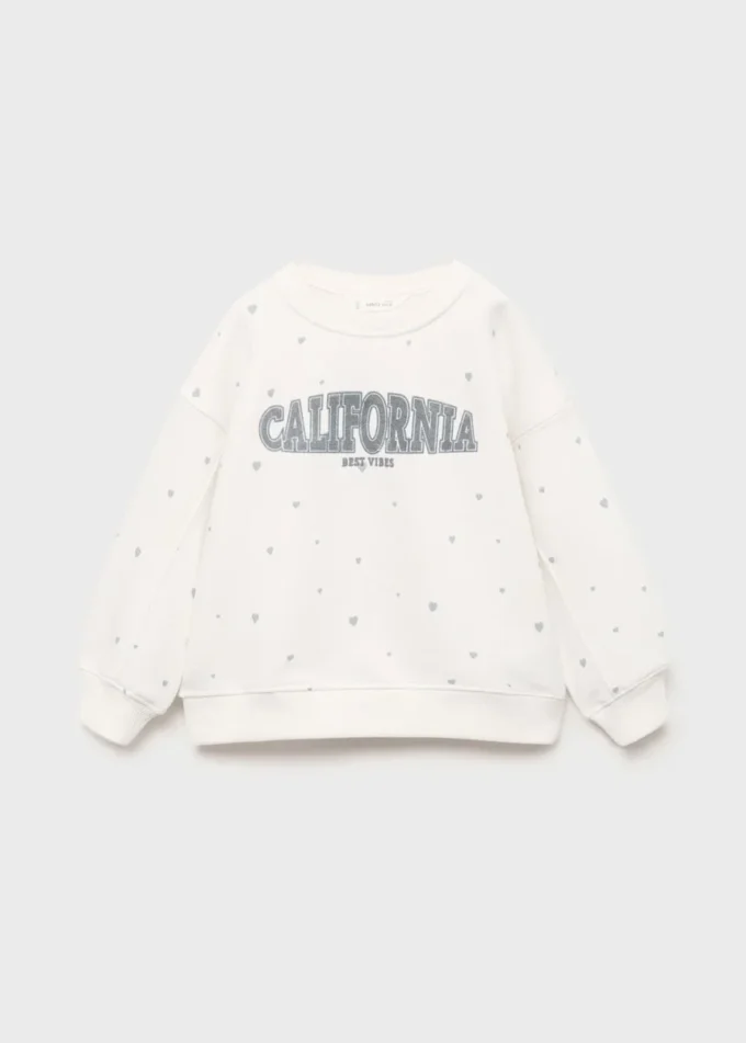 Sweat-shirt imprimé cœurs