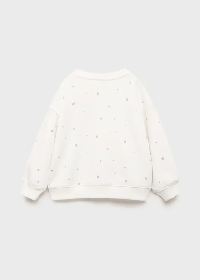 Sweat-shirt imprimé cœurs