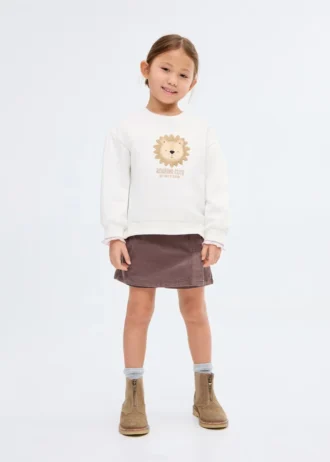 Sweat-shirt lion brodé