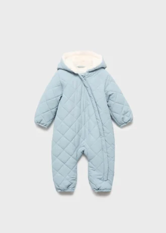 Sweat-shirt matelassé avec doublure en peau de mouton
