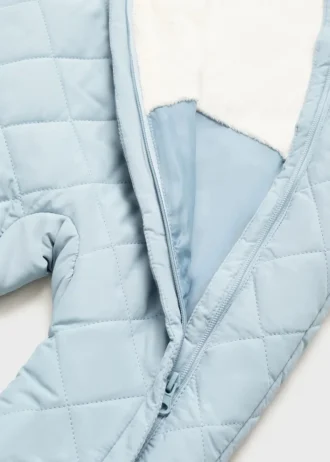 Sweat-shirt matelassé avec doublure en peau de mouton