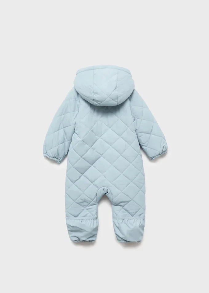 Sweat-shirt matelassé avec doublure en peau de mouton