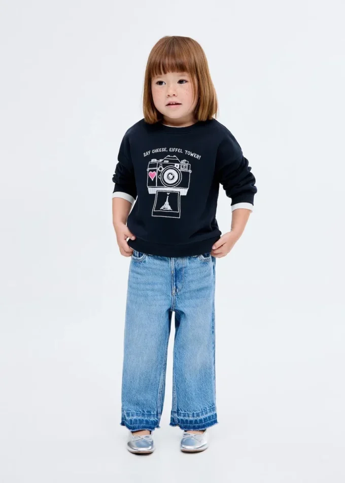 Sweat-shirt à motif brodé