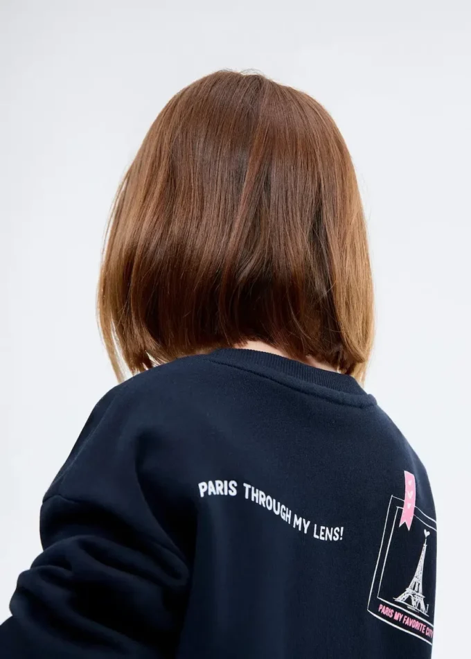 Sweat-shirt à motif brodé