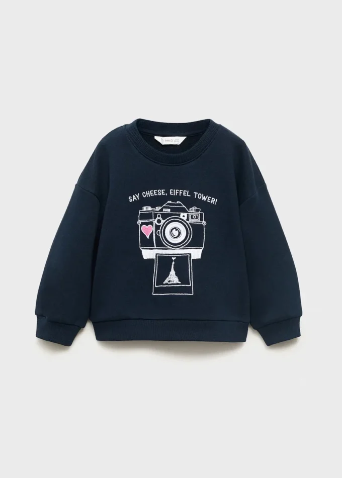 Sweat-shirt à motif brodé