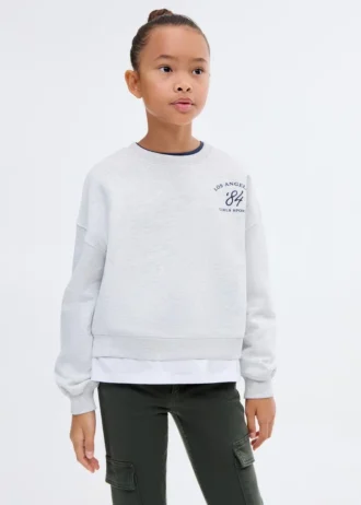 Sweat-shirt à ourlet chemise