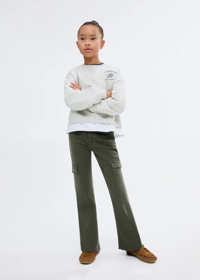 Sweat-shirt à ourlet chemise Sweat-shirt à ourlet chemise