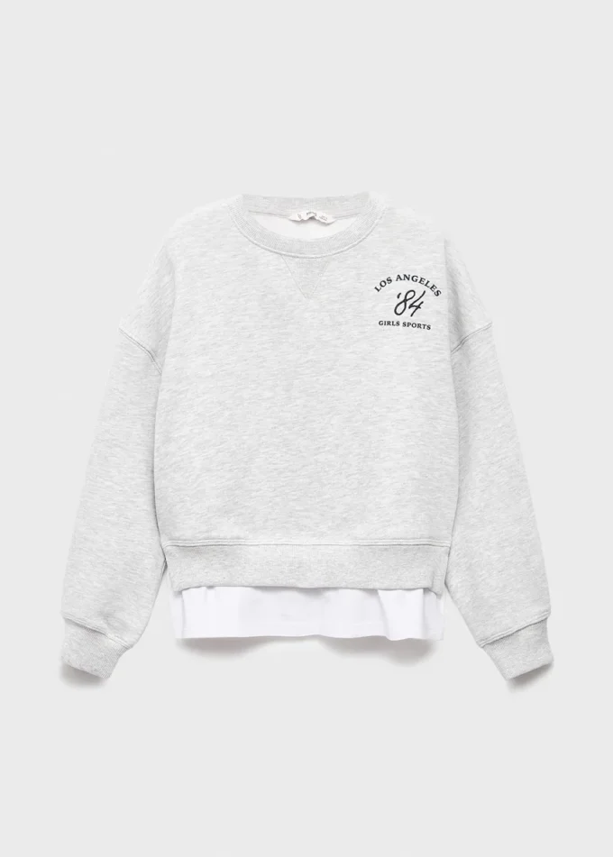 Sweat-shirt à ourlet chemise Sweat-shirt à ourlet chemise